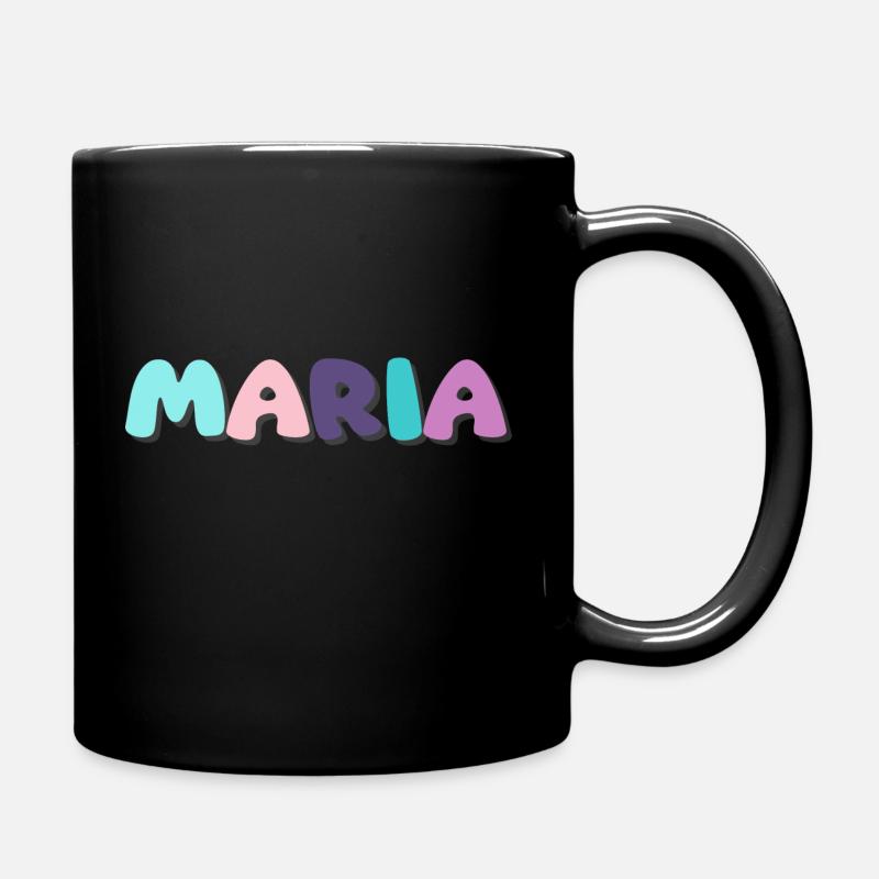 Name - Maria - Tasse einfarbig - Schwarz