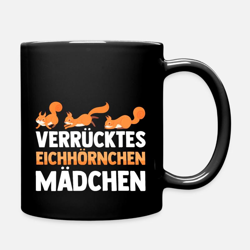 Eichhörnchen - Tasse einfarbig - Schwarz