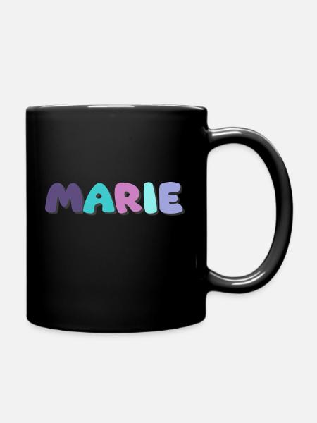 Name - Marie - Tasse einfarbig - Schwarz