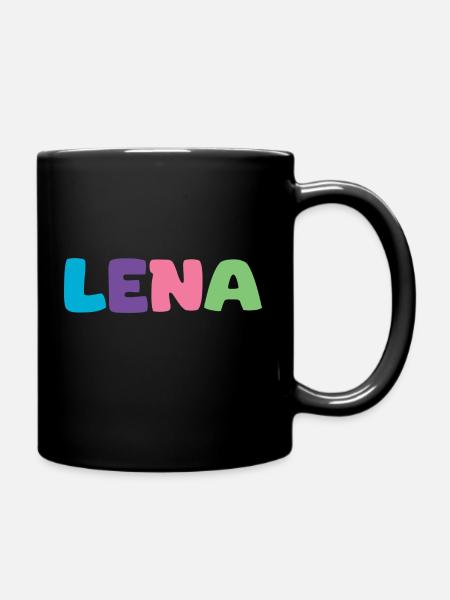 Name - Lena - Tasse einfarbig - Schwarz