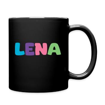 Name - Lena - Tasse einfarbig - Schwarz - Rechts