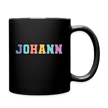 Name - Johann - Tasse einfarbig - Schwarz - Rechts