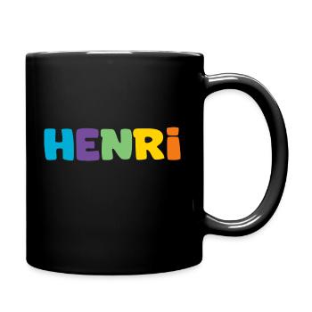 Name - Henri - Tasse einfarbig - Schwarz - Rechts