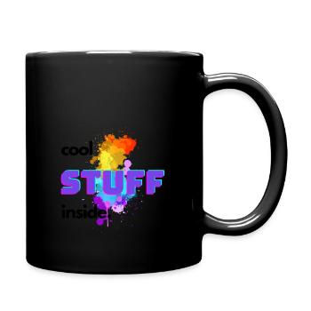 Cool stuff inside - Tasse einfarbig - Schwarz - Rechts