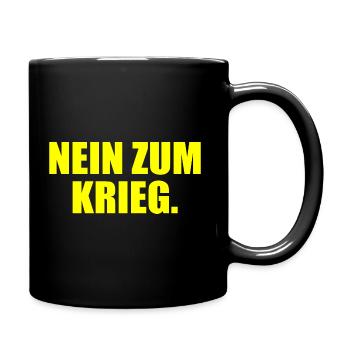 Nein zum krieg - Tasse einfarbig - Schwarz - Rechts