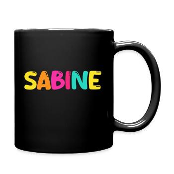 Name - Sabine - Full Colour Mug - black - Right