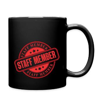 Timbre du personnel - Mug uni - noir - Droite