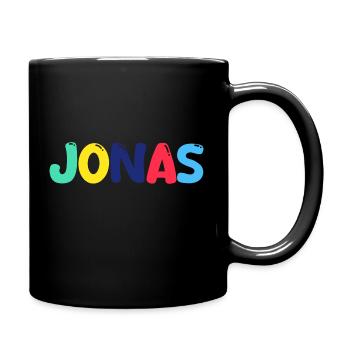 Name - Jonas - Tasse einfarbig - Schwarz - Rechts