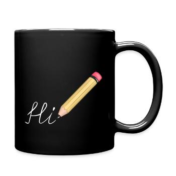 Hi - Full Colour Mug - black - Right
