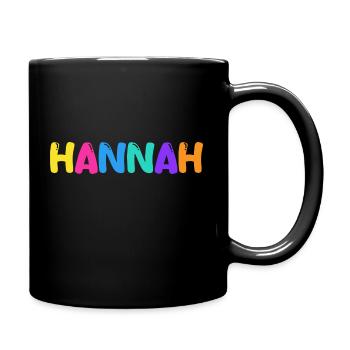 Name - Hannah - Tasse einfarbig - Schwarz - Rechts