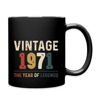 53 Jahre alter Jahrgang 1971 Geschenke zum 53. Geburtstag - Tasse einfarbig - Schwarz - Rechts