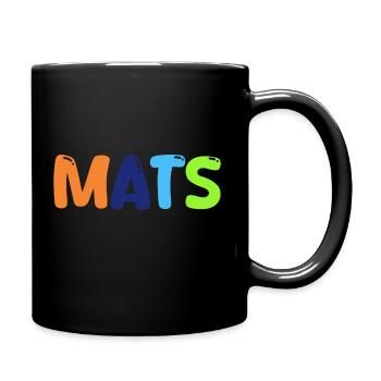 Name - Mats - Tasse einfarbig - Schwarz - Rechts