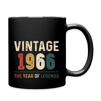58 Jahre alt Jahrgang 1966 Geschenke zum 58. Geburtstag - Tasse einfarbig - Schwarz - Rechts