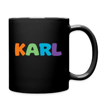 Name - Karl - Tasse einfarbig - Schwarz - Rechts