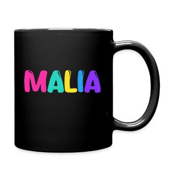 Name - Malia - Tasse einfarbig - Schwarz - Rechts