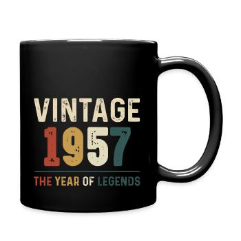 67 Years Old Vintage 1957 67th Birthday Gifts For - Full Colour Mug - black - Right