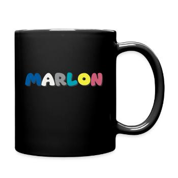 Name - Marlon - Tasse einfarbig - Schwarz - Rechts