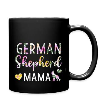German Shepherd Mama Dog Lover for Mom Owner - Full Colour Mug - black - Right