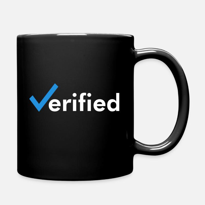 Verified - Verifiziert - Tasse einfarbig - Schwarz