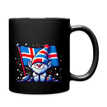 iceland Island 82 - Tasse einfarbig - Schwarz - Rechts