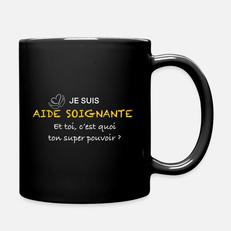 Aide-soignante super pouvoir - Mug uni - noir