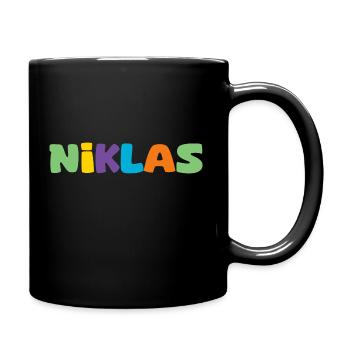 Name - Niklas - Full Colour Mug - black - Right