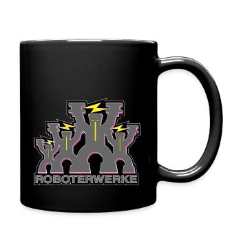 Roboterwerke 2.0 Logo Bunt - Tasse einfarbig - Schwarz - Rechts