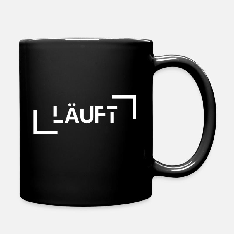 Läuft - Tasse einfarbig - Schwarz