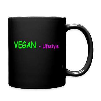 VEGAN Lifestyle gün pink - Tasse einfarbig - Schwarz - Rechts