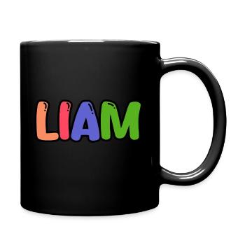 Name - Liam - Tasse einfarbig - Schwarz - Rechts