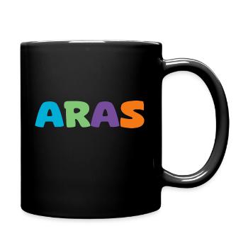 Name - Aras - Tasse einfarbig - Schwarz - Rechts