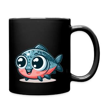 Lachs - Tasse einfarbig - Schwarz - Rechts
