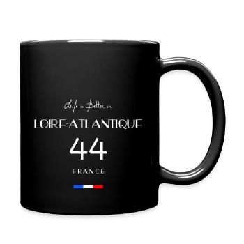 Life is better in LOIRE-ATLANTIQUE Number 44 Loire - Mug uni - noir - Droite