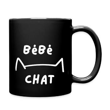 Baby cat - Full Colour Mug - black - Right