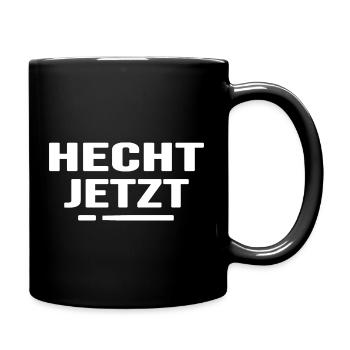 Hecht angeln Angelschein Anglerlatein Angler - Tasse einfarbig - Schwarz - Rechts