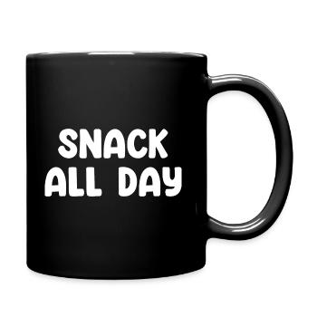Snack All Day - Full Colour Mug - black - Right