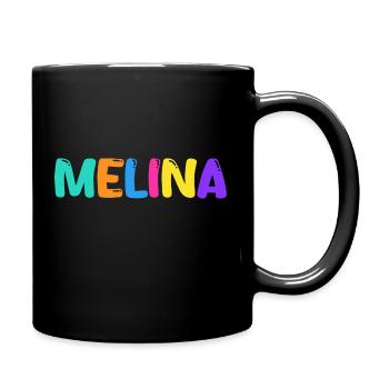 Nom - Melina - Mug uni - noir - Droite