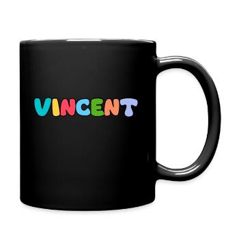 Name - Vincent - Tasse einfarbig - Schwarz - Rechts