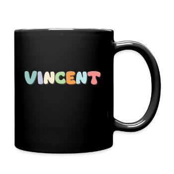 Name - Vincent - Tasse einfarbig - Schwarz - Rechts
