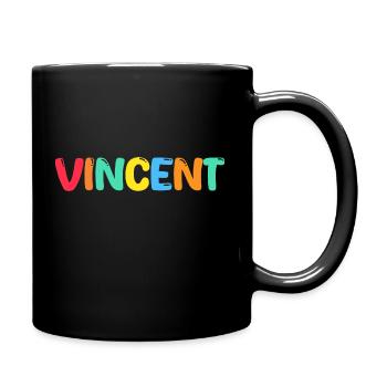 Name - Vincent - Tasse einfarbig - Schwarz - Rechts