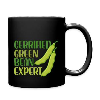 Expert en haricots verts cerfiés Thanksgiving - Mug uni - noir - Droite