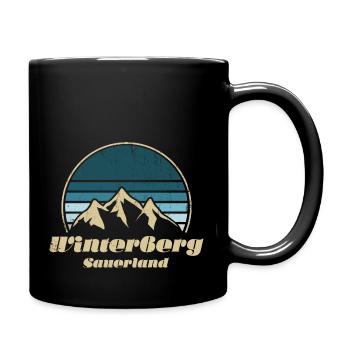 Winterberg Hiking Ski Holiday - Full Colour Mug - black - Right