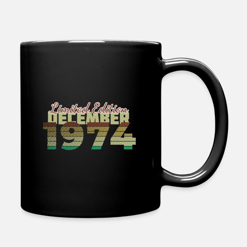 50. Geburtstag Limited Edition (SCR) 12/1974 - Tasse einfarbig - Schwarz