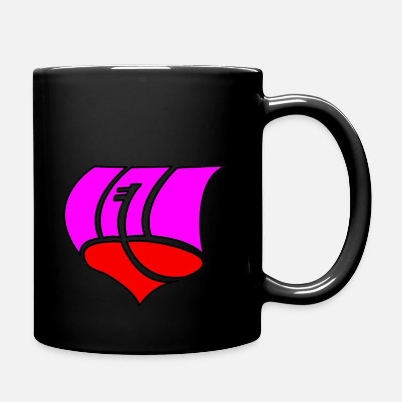 Drakkar blue, white, black - Full Colour Mug - black