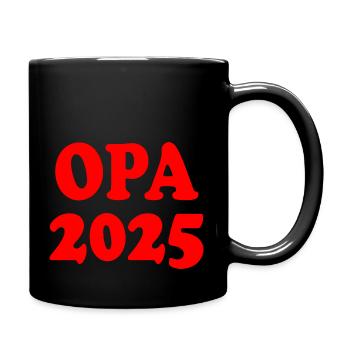 Opa 2025 - Tasse einfarbig - Schwarz - Rechts