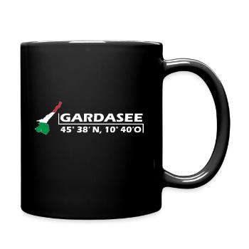 Gardasee, Garda - Tasse einfarbig - Schwarz - Rechts