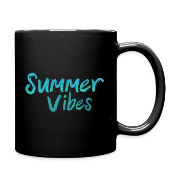Vacances d'été, bonnes ondes, attitude positive - Mug uni - noir - Droite