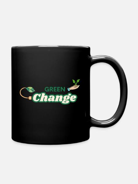 Green Change - Tasse einfarbig - Schwarz