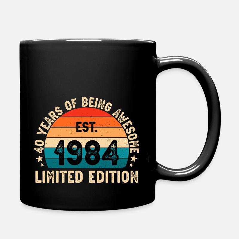 awesome since 1984 40 geb blablablaaa - Tasse einfarbig - Schwarz