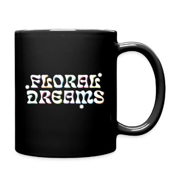 Rêves floraux style rétro - Mug uni - noir - Droite